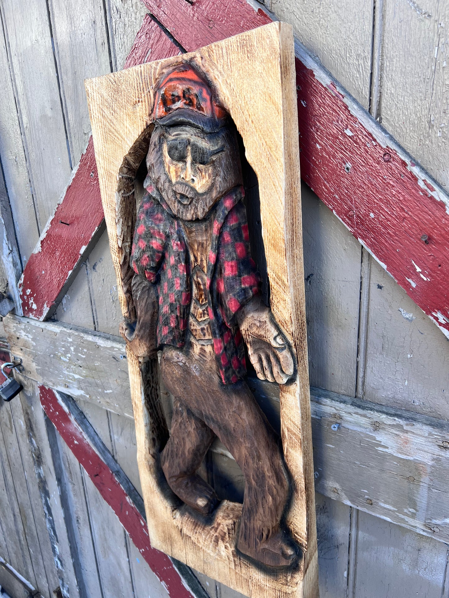 Chainsaw carved Bigfoot