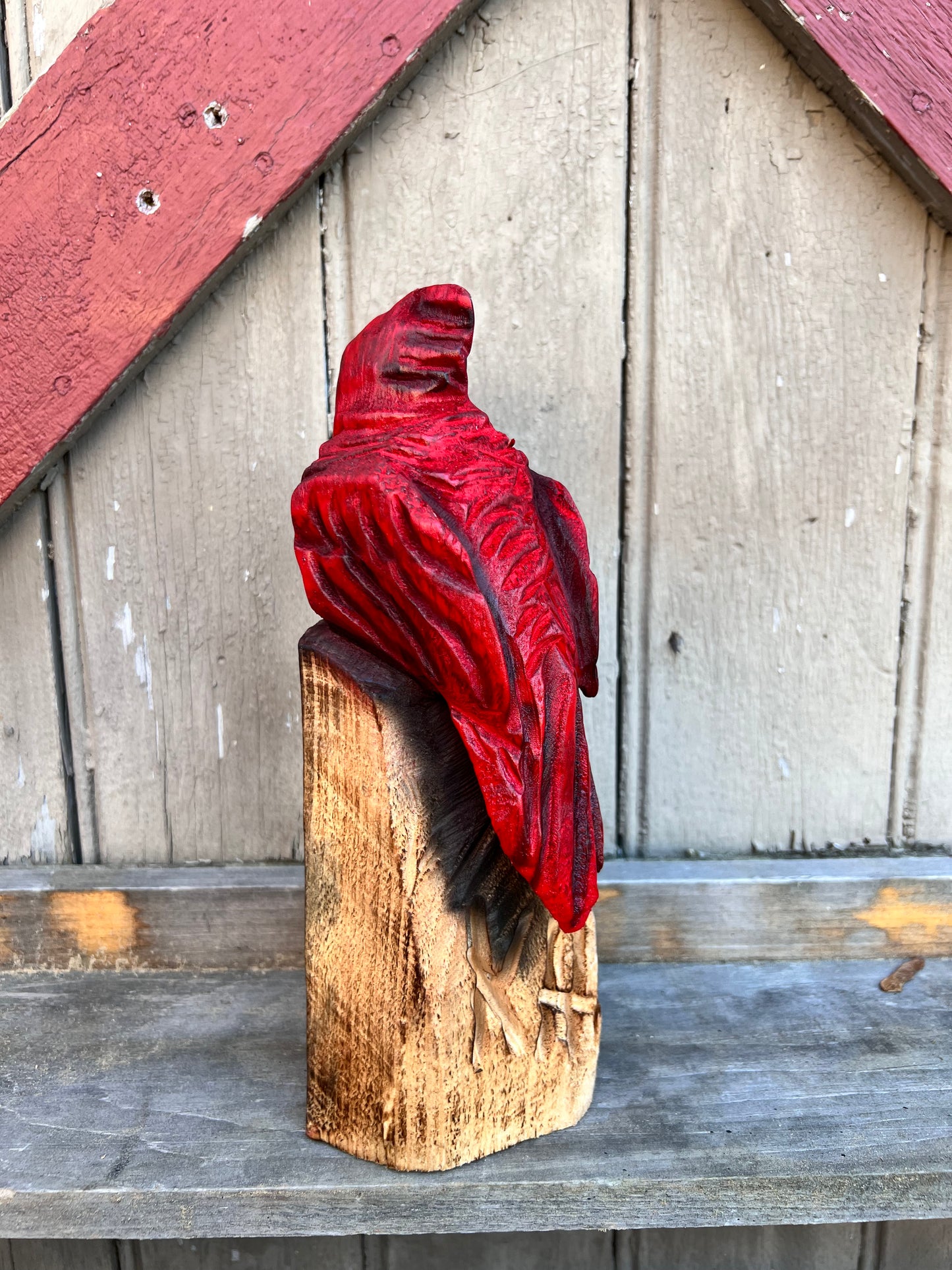 Chainsaw Carved Cardinal